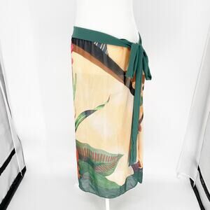 Tropical Wrap Skirt Swim Coverup One Size